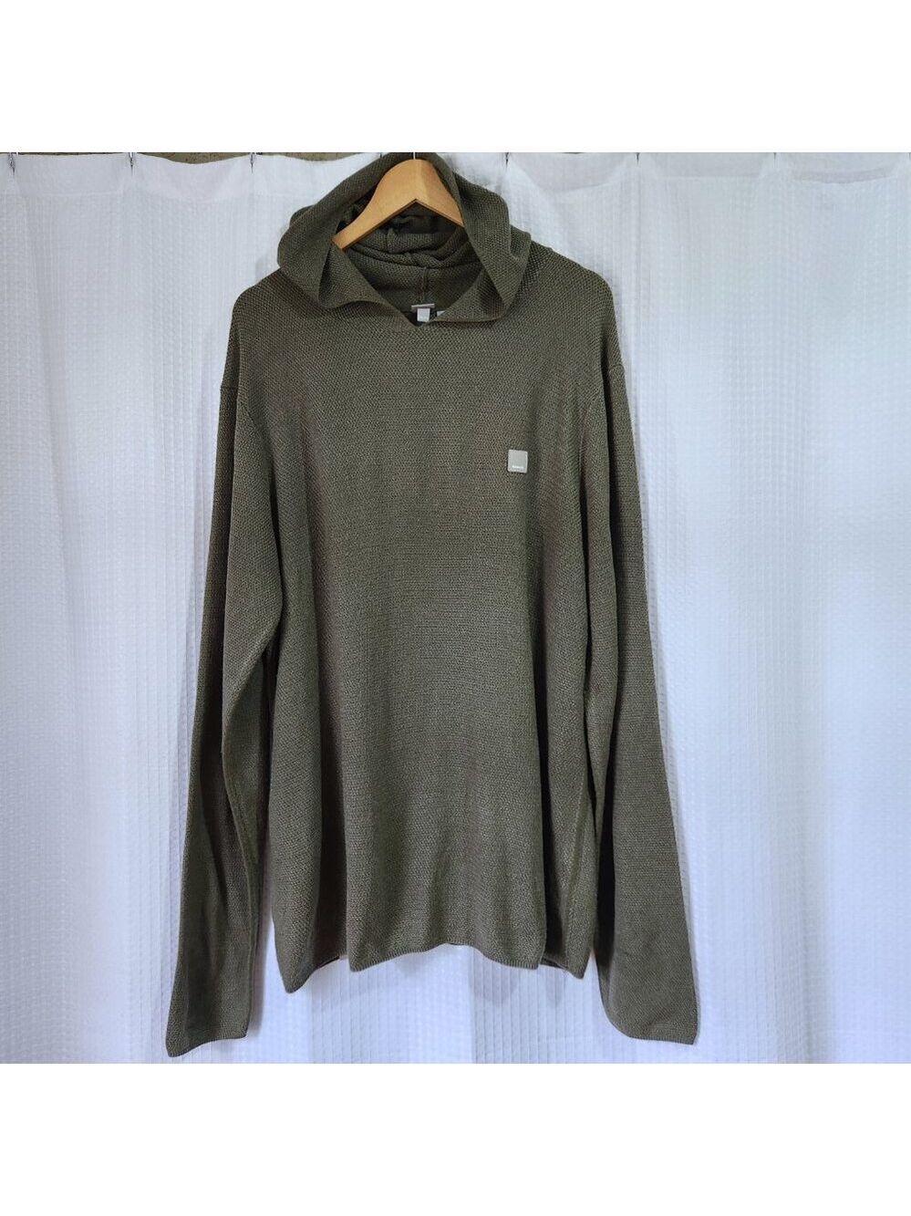 Bench Hooded Sweater Men's XXL Long Sleeve Green Pullover Long Sleeve Top